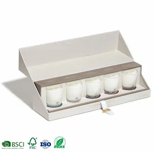 Factory Offer Custom Logo Rigid Cardboard Paper Packaging Reed Diffuser And Candle Gift Box Set