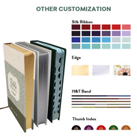Service d'impression personnalisée de livres chrétiens avec bord doré, couverture en cuir PU au design unique, vente en gros