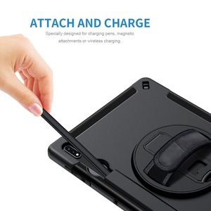 360 °   เคสแท็บเล็ตแบบแข็งแรงทนทานพร้อมสายคล้องคอแบบหมุนได้และที่เก็บปากกาสไตลัสสำหรับ Samsung Galaxy Tab <span class=keywords><strong>S7</strong></span> Plus ขนาด 12.4 นิ้ว รุ่น SM-<span class=keywords><strong>T733</strong></span> SM-T735 - Product Image 3