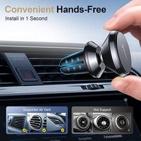 Support magnétique pour téléphone de voiture à fixation sur grille d'aération, en alliage d'aluminium, rotation à 360°, universel pour smartphone de 3,7 à 7 pouces, logo personnalisé