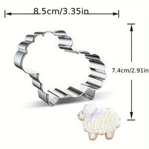 Wanlihao Personnalisé Mignon Mouton Forme En Acier Inoxydable Emporte-pièce Moules À Biscuit Presse Outils De Cuisson - Product Image 2