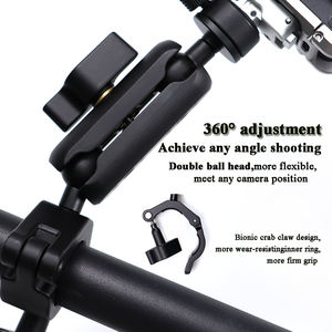 Support de guidon de vélo/moto en aluminium avec double rotule 360° flexible compatible Insta360 <span class=keywords><strong>Go</strong></span> <span class=keywords><strong>Pro</strong></span> pour Osmo Action - Product Image 6