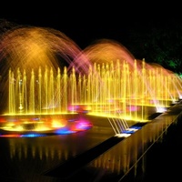 Fontaine interactive musicale et dansante pour extérieur, résistante au feu et à l'eau, 220V, en pierre écologique de Chine
