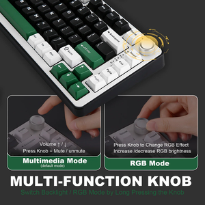 Yunzii B75 Pro 75 Keys <span class=keywords><strong>ค</strong></span>ีย์บอร์ดไร้สายแบบกลไกที่ติดด้วยความร้อน RGB PBT keycaps โหมด Tri 2.4G สำนักงานเล่นเกม - Product Image 6
