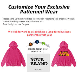 Sudadera con capucha extragrande de 350GSM, 80% algodón, con efecto desgastado, hombros caídos, lavado vintage y tejido de rizo. - Product Image 4