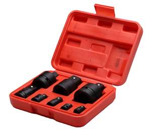 8개입 임팩트 소켓 어댑터 및 리듀서 세트 1/4'' 3/8'' 1/2'' 변환형 임팩트 어댑터 세트 드라이브 도구 - Product Image 1