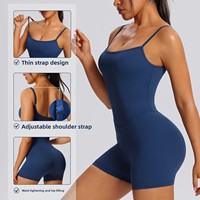 Combinaison de yoga sans couture à manches courtes à carreaux style européen et américain, respirante, séchage rapide, tenue de sport une pièce pour la gym et l'entraînement