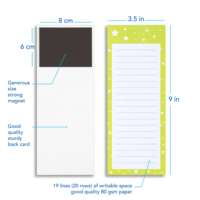 Taille personnalisée A3 A4 A5 effaçable à sec liste de tâches bloc-notes tableau d'affichage magnétique auto-adhésif avec aimant de réfrigérateur inscriptible