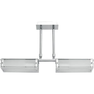 Lámpara de techo LED rectangular moderna AKNOUL 2xE14 L.57xAn.9 plástico acrílico cromado 12W 18W 24W 6000K oficina en casa IP44 suspendida - Product Image 1