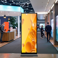 Totem Publicitaire Numérique Extérieur Ultra Mince à Écran Tactile LCD LED sur Pied, Kiosque d'Affichage IP65 – Prix Usine