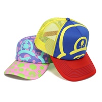 Produsen topi terbaik topi Trucker busa 5 Panel topi jaring spons cetak Logo cetak Styrofoam kustom