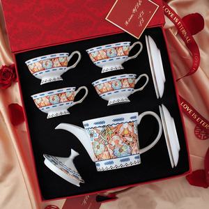 Tasses à café et tasses en céramique rétro vintage, design fleuri, ensemble de soucoupes en porcelaine réutilisables - Product Image 2