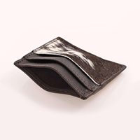 Portefeuille porte-cartes fin en cuir de vachette véritable, blocage RFID, style western cowboy pour homme