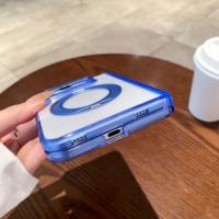 Étui de téléphone magnétique rotatif 2 en 1 RUITE, coque transparente en PC et TPU antichoc avec support anneau pour iPhone Duo