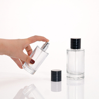 25ml 50ml 100ml Bouteille de parfum en verre vide Bouteille de parfum d'emballage en verre avec pompe de pulvérisation