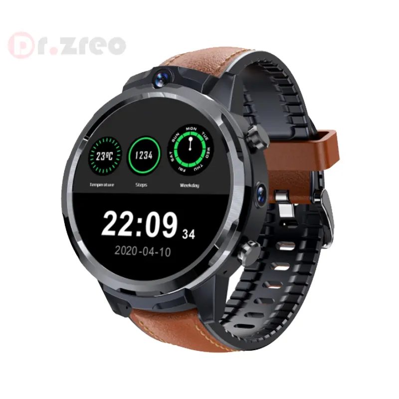 Android Смарт часы телефон 4G сеть Wifi 1,6 дюймов полный круглый сенсорный экран Smartwatch для мужчин камера видео звонки GPS Смарт часы