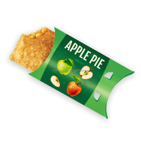 Emballage personnalisé pour plats à emporter : Boîte coussin en papier kraft recyclable avec logo gaufré pour tarte, burrito, sushi – Idéal pour la restauration rapide