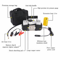 Pompe à air haute pression à double cylindre pour véhicule, gonfleur de pneus portable, recharge USB, gonflage rapide de voiture haute puissance