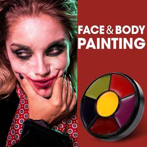 HIPIE 6 colores paleta de maquillaje de Halloween pintura facial contusión rueda escenario para adultos y niños <span class=keywords><strong>Zombie</strong></span> <span class=keywords><strong>esqueleto</strong></span> Cosplay <span class=keywords><strong>disfraz</strong></span> - Product Image 3