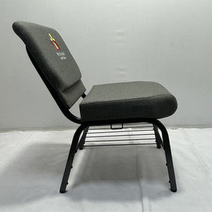 Siège confortable cadre en métal chaises de prêtre d'église en gros chaises d'église à emboîtement - Product Image 5