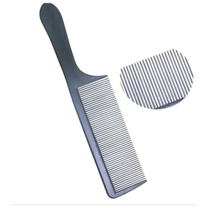 Peine de peluquería profesional de acero al carbono negro con dientes finos para salón de belleza - Product Image 1