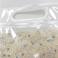 Sac d'emballage personnalisé en plastique alimentaire imprimé par gravure pour litière de chat, résistant à l'humidité, avec fermeture éclair, anti-odeur pour sacs de litière pour chat
