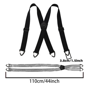 Tirantes Ocultos de 4 Ganchos <span class=keywords><strong>para</strong></span> <span class=keywords><strong>Hombre</strong></span> de 1.5 Pulgadas (3.8 cm) de Ancho, Tirantes en Forma de X con Diseño de Maíz - Product Image 3