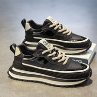 MH25 Baskets de sport décontractées pour hommes, respirantes, à semelle épaisse rehaussante, pour la marche et les loisirs, collection Printemps
