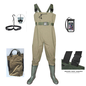 <span class=keywords><strong>Cuissardes</strong></span> de pêche en nylon et PVC imperméables avec <span class=keywords><strong>bottes</strong></span> intégrées OEM/ODM - Product Image 1