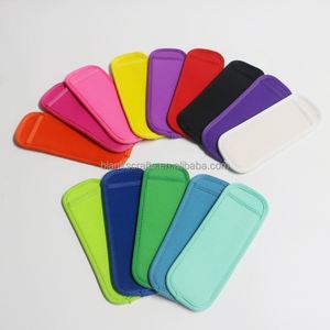 24 Pack Multicolor Portable Insulated Ice Cooler Bag Neoprene Freezer Pop Sleeves Ice Pop Sleeves Keep Cold - Product Image 2