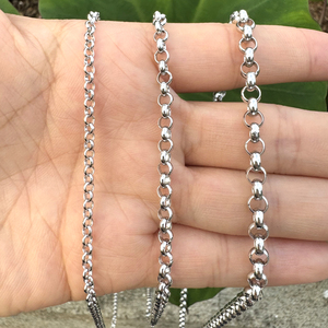 MEENOY Diamond-Cut Oval Rolo Cable Link <strong>Chain</strong> 925 Sterling Silver 2mm 3mm 4mm 5mm 6mm Mens Rolo <strong>Belcher</strong> <strong>Chain</strong> Necklace - Product Image 2