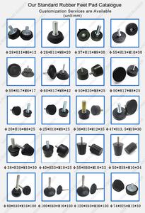 Verstellbare Silikon-Gummi-Nivellierfüße Anti-Vibrations-Pads für Industriemaschinen Automobil Möbelbeine - 30~90 Shore GUMMI - Product Image 3