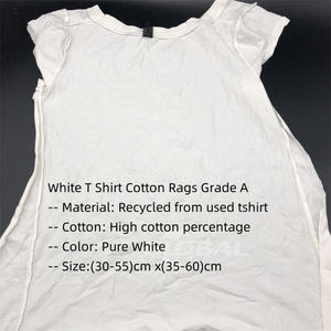 بالة ممسحة قطنية بيضاء بالجملة من القطن الأبيض لون أبيض زيت تنظيف صناعي خرقة بيضاء إلخ - Product Image 2