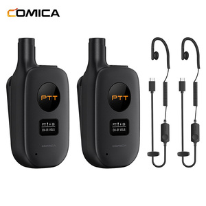 COMICA Seekcom M1 (dos unidades) Auriculares Mini Walkie Talkie UHF 22 Canales, Radio Bidireccional Inalámbrica con Clip, OLED a Prueba de Explosiones - Product Image 1