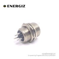 Conector Circular Aviator GX12 de 3 Pines, Enchufe Hembra y Conector Macho para Panel