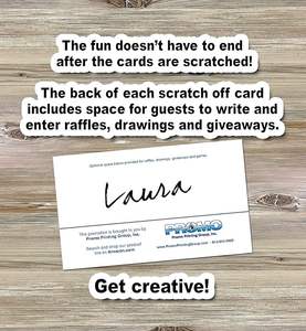 刮刮乐彩票游戏卡2x3英寸定制面部促销包100-1k最小起订量金票促销 - Product Image 2