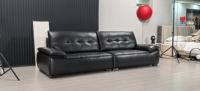 Ensemble de canapés en cuir rembourrés, confortables et inclinables, avec dossier haut, pour salon et usage domestique