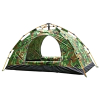 Tente de camping 1 personne entièrement automatique, trois saisons, une chambre, camouflage, imperméable, anti-moustiques, double couche, 1,5 kg