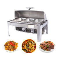 Fourniture d'hôtel Chauffe-plat rond Réchaud pour buffet Réchaud pour buffet doré Réchauffeur de plats 9L pour traiteur