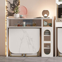 Tables et chaises de salle à manger pliantes modernes rétractables pour hôtels Conception de comptoir de haute qualité de luxe personnalisable pour restaurants