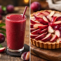 Graad A Halal IQF Diepvries Rode Pruimen Schijfjes Groothandel |   100% natuurlijke verse gesneden pruimen voor jam, bakkerijproducten & smoothies