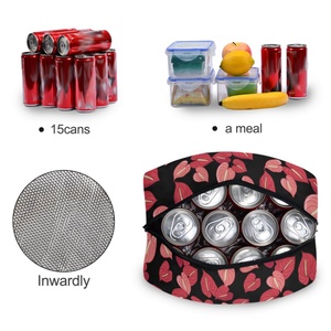 Low Moq Hawaii Red Anthurium Design Lifestyle Bag Cooler Lunch Bag Insulated Office Small Custom Insulated Food Cooler Bag - Product Image 5