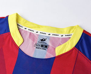 Red with black wear sublimation Custom blank sports jersey new model cheap football shirt uniform set soccer jersey - Product Image 5