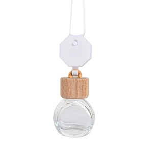 Diffuseur d'air pour voiture en verre rond avec poignée en corde, design cristal transparent, pendentif parfum d'intérieur - Product Image 5