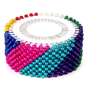 Factory Hot Sale Colored Pearl Head Iron Sewing Pins Garment Locating Pins Pearl Head Pin