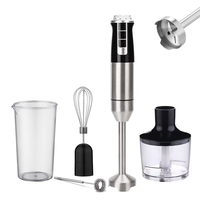 Mixeur Plongeant Portable RSC Mini Automatique en Acier Inoxydable Rechargeable avec Cordon, Mixeur à Main Compact HB019