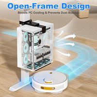 Rak PC di Bawah Meja - Tanpa Pengeboran, Kapasitas 40 lb, Cocok untuk 3 Ukuran Kaki Meja Tetap, Penyangga CPU di Bawah Meja