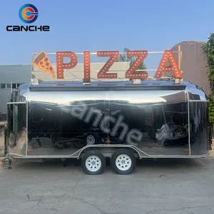 Camion de pizza mobile de rue au prix d'usine, remorque alimentaire de rue personnalisée en acier inoxydable - Product Image 4