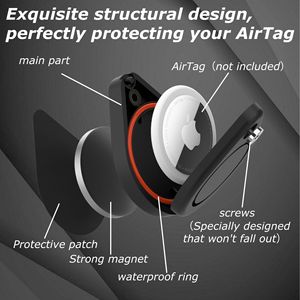 Funda protectora <span class=keywords><strong>impermeable</strong></span> antiarañazos <span class=keywords><strong>para</strong></span> Airtag Tracker, funda magnética negra <span class=keywords><strong>para</strong></span> motocicletas, bicicletas, equipaje - Product Image 3