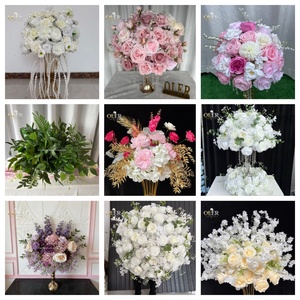 Arreglo Floral de Pasillo de Boda Blanco Realista de Seda Artificial Hecho a Mano OLER, Decoración Floral Moderna de Loto para Pascua y Día de la Madre - Product Image 4